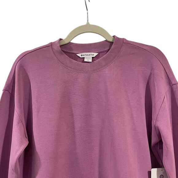 NWT Athleta Purple Lilac Seasoft Crewneck Sweatshirt Size M - Picture 7 of 11